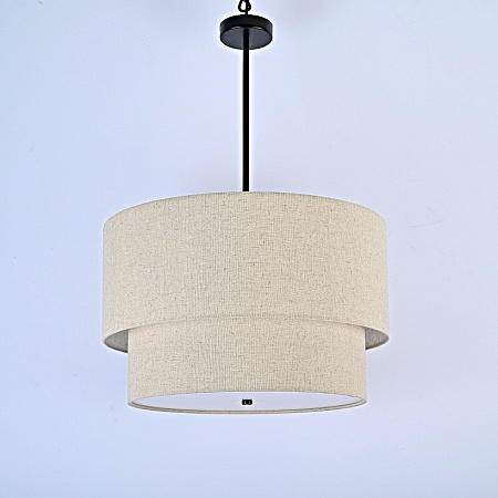 Люстра Rh Two-Tier Round Shade Linen Imperiumloft 75148-22 - фото