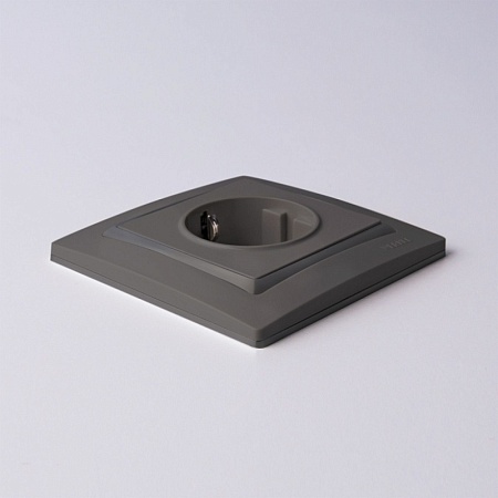 Рамка на 1 пост (серо-коричневый, basic) W0012007 - фото