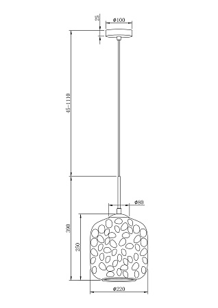 Подвесной светильник Maytoni Dolce MOD001PL-01CFL - фото