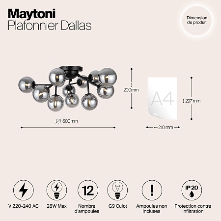 Потолочный светильник Maytoni MOD545CL-12B - фото