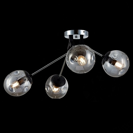 Светильник потолочный Хром, Черный/Дымчатый E14 4*40W SLE106002-04 - фото