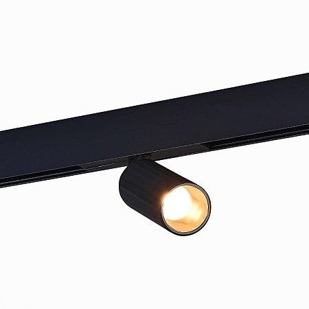 Магнитный трековый светильник Черный LED 1*12W 3000K 550Lm Ra>90 IP20 D50xH173 48VV ST807.436.12 - фото