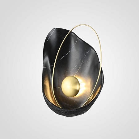 Настенный Светильник Clam Черный Мрамор Imperiumloft 179695-22 - фото