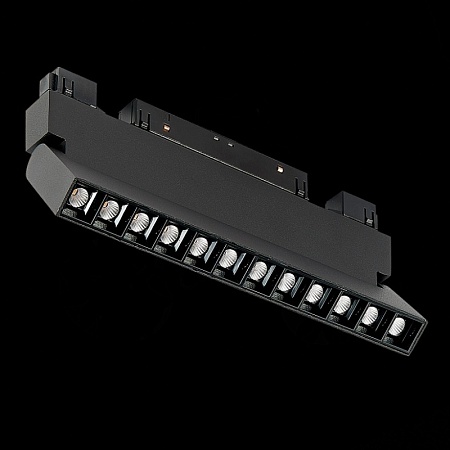 Магнитный трековый светильник Черный LED 1*12W 4000K 1 009Lm Ra>90 36° IP20 L219xW22xH1 ST364.446.12 - фото