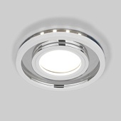 Точечный светильник с LED подсветкой 7021 MR16 SL/WH зеркальный/белый