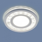 Точечный светильник с LED подсветкой 7020 MR16 WH/SL белый/серебро